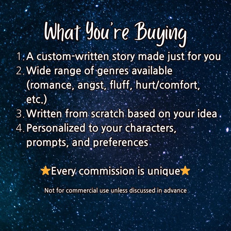 500 Words | Writing Commission | Custom Fanfiction and Original Stories | SFW image 2