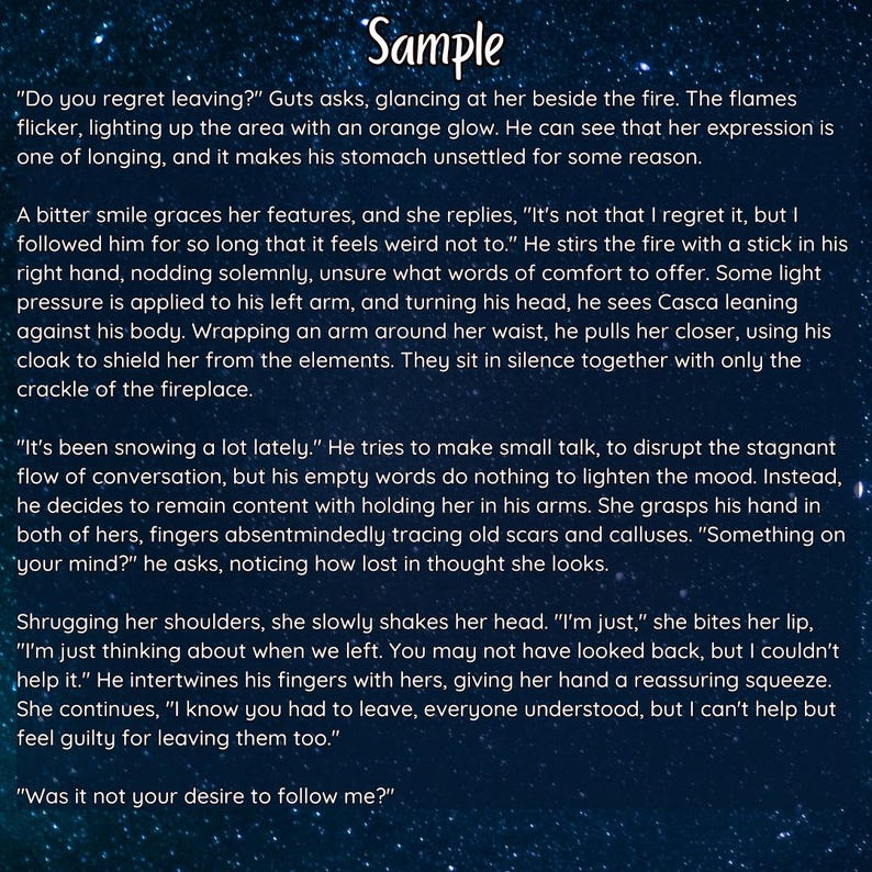 500 Words | Writing Commission | Custom Fanfiction and Original Stories | SFW image 14