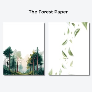 Artigos de papelaria PRINTABLE, Artigos de papelaria para escrever cartas imprimíveis | Papel para escrever cartas botânicas | Bloco de notas | Imprimível | Envelope incluído, amigo por correspondência