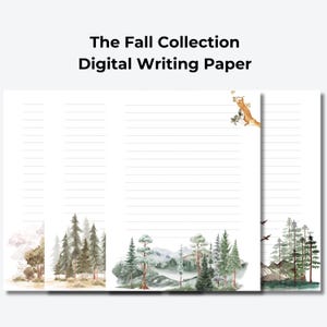 Papelería IMPRIMIBLE, Papelería para escribir cartas imprimible / Papel para escribir cartas sobre la naturaleza / Bloc de notas / Imprimible / Sobre incluido, Amigo por correspondencia