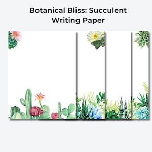 Artigos de papelaria PRINTABLE, Artigos de papelaria para escrever cartas imprimíveis | Papel para escrever cartas botânicas | Bloco de notas | Imprimível | Envelope incluído, amigo por correspondência