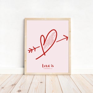 1 Corinthians 13:4-8, Christian Digital Download, Retro Wall Art, Love is patient love is kind, Love Print, Wedding Gift, Love Never Fails
