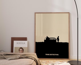 True Detective Poster | Printable Night Country Illustration Gift Idea Movie Lover Minimalist Wall Art Movie Print Boho Home Decor Retro Art