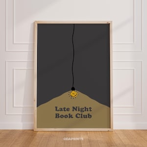 Bücherwurm Druck, Bücherwurm Poster, Späte Nacht Leser, süße Bibliothek Dekor, Retro Buch Liebhaber, College Wohnung, süsser Download