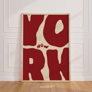 New York Art Print, Trendy New York City Wall Art, Trendy Wall Art, Preppy Room Decor, Printable Nyc Retro Art, Minimal New York Style | 181