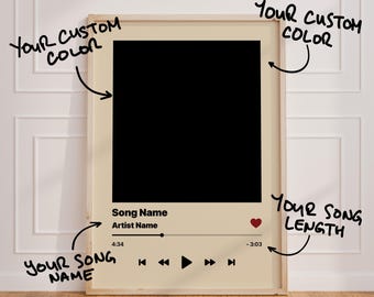 Custom Song Name Print Music Wall Art Poster Personalized Gift For Music Lovers Customizable Colorful Print Play It Twice Digital | No.166