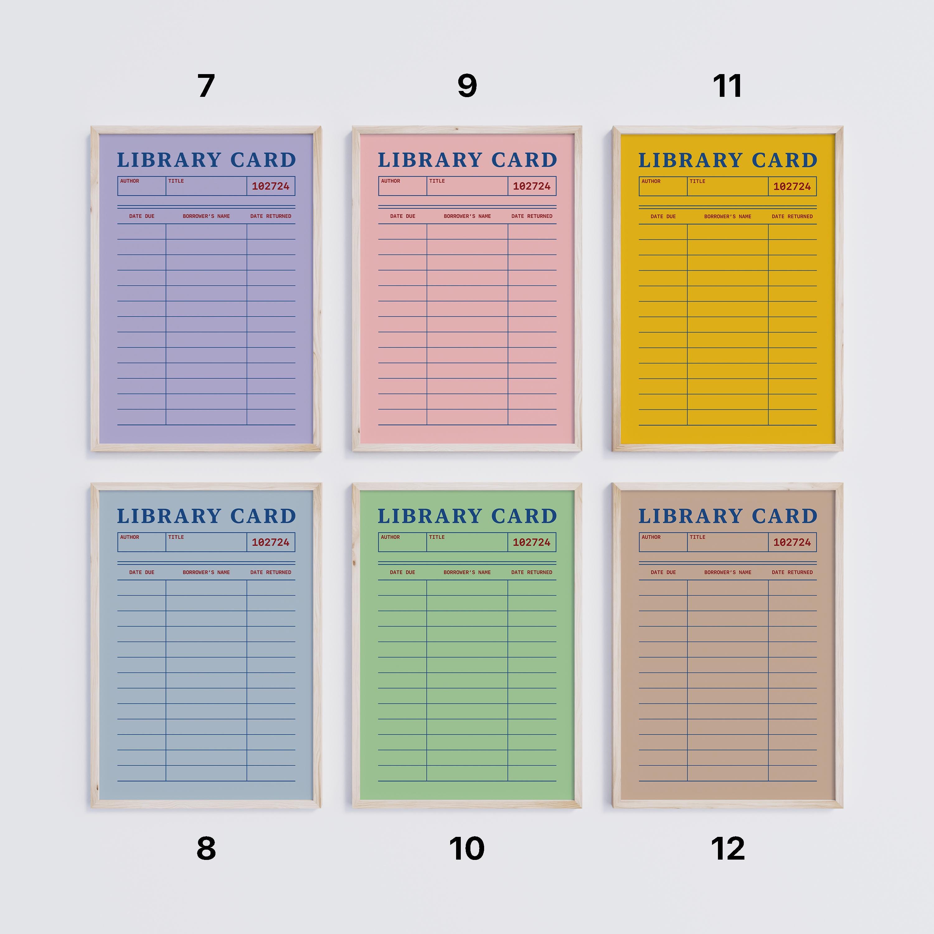 Custom Library Card Print: Vintage Reading Nook Bookshelf Poster ...