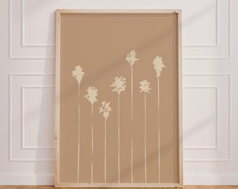 Bohemian Palm Tree Print, California Art, Summer Poster, Coastal Decor, Instant Download, Botanical Illustration, Tropical Vibe, Beach House