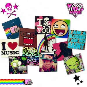 Y2K Sticker Pack | Internet Core, Emo Aesthetic | Journaling, Scrapbooking | Phone Case and Laptop Stickers