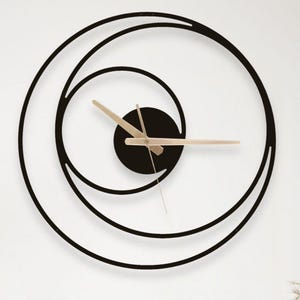 Spiral-Metallwanduhr, moderne minimalistische Uhr, große stille Wanduhr, Wanddekor, abstrakte runde Wanduhr, Wohnzimmer Wanduhr