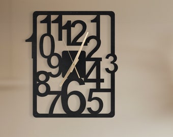 Hanging Rectangle Wall Clock With Latin Numerals,Oversized Metal Custom Wall Clock,Unique Wall Clock