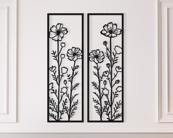 Große Blume Metall Kunst, Floral Metall Wand Dekor, Blumen Metall Kunst hängen, Wohnzimmer Dekor, Büro Dekor, Housewarming Geschenke