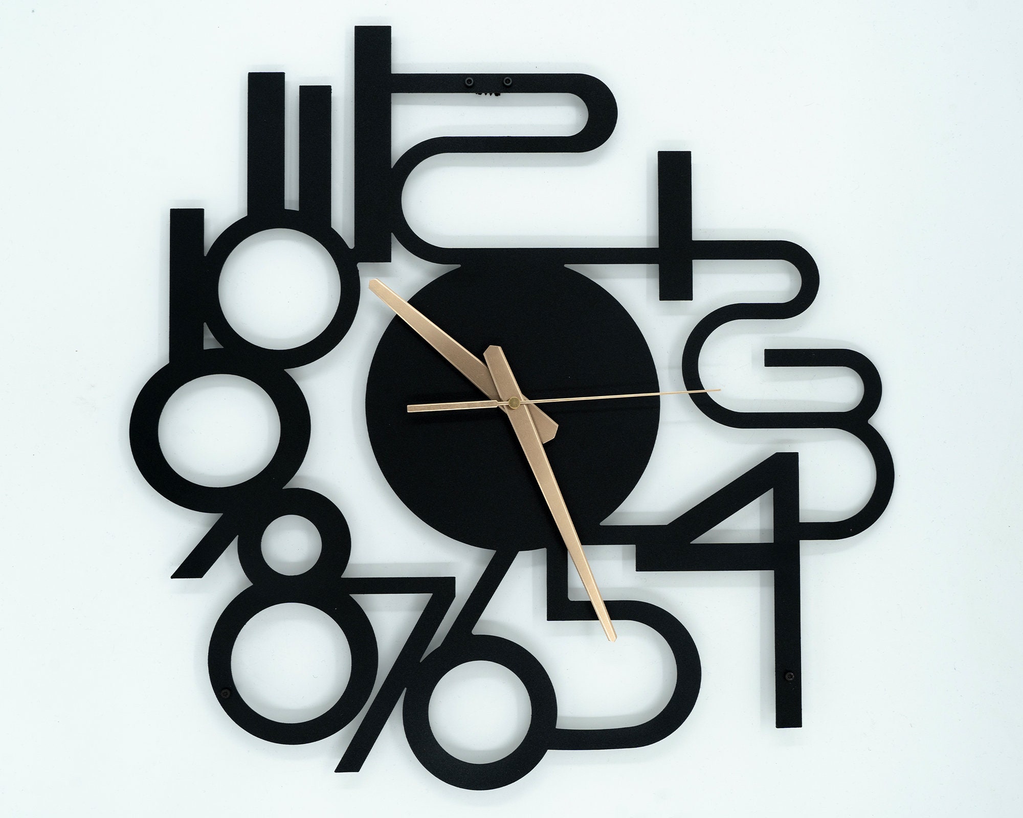 Abstract Numeric Modern Wall Clock, Modern Numeric Wall Clock, Large Wall Clock, Unique Wall Clock, Clocks for Gifts, Home and Office Decor