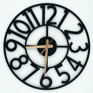 Metal Wall Clock With Numbers, Silent Wall Clock, Unique Numbers Wall Clock, Home Decor Wall Clock, Modern Wall Clock, Metal Wall Clock