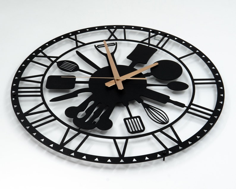 Metal Kitchen Wall Clock, Kitchen Wall Clock, Large Wall Clock, Kitchen