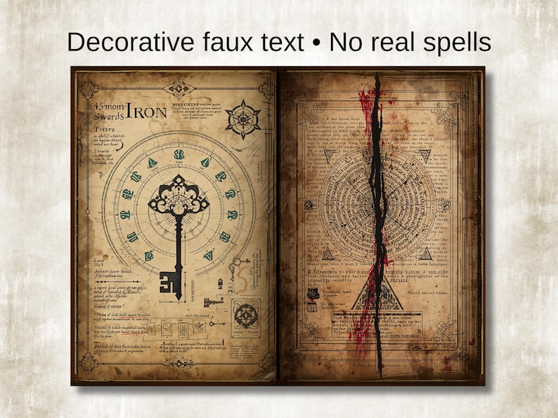 Occult Grimoire Journal Kit: 59 Full Pages + 40 Ephemera Sheets - Etsy