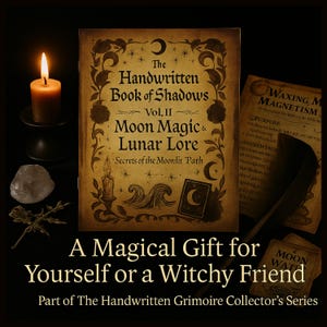 Moon Magic Grimoire PDF • Vol. II Lunar Lore Book of Shadows • Printable Witch Journal • Full Moon Spells • Digital Witchcraft Kit