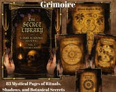 The Secret Library: Dark Academia Grimoire Journal – Witchcraft Book of Shadows, 83 Gothic Printable PDF
