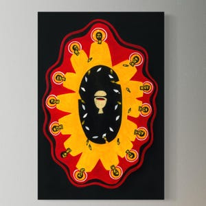 A Última Ceia - Arte em ícones cristãos modernos, impressão em tela, presente católico, decoração de parede espiritual para igreja ou casa