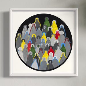 Arte Católica Moderna – Impressão Artística em Papel, Presente Cristão, Cartaz Religioso, Arte Espiritual, 42 Mártires de Amório