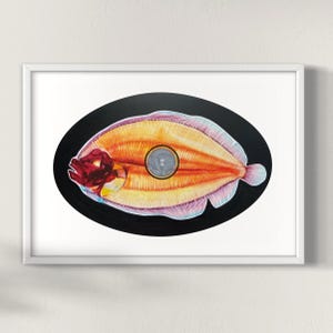Jonas et le poisson icône moderne poster-cadeau d'art mural religieux de Noël, décoration chrétienne, icône orthodoxe contemporaine, cadeau catholique