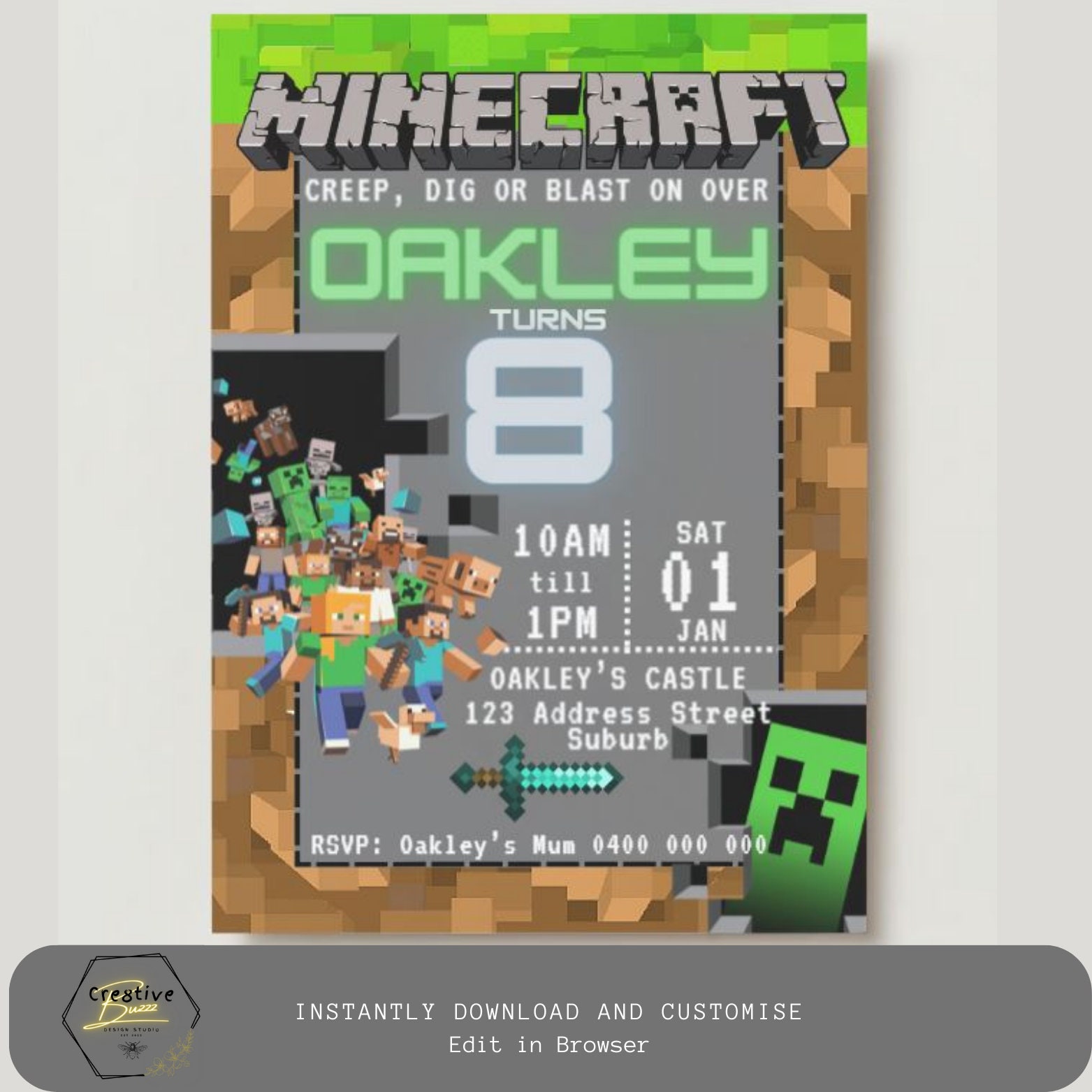 7x5 Canva Invite