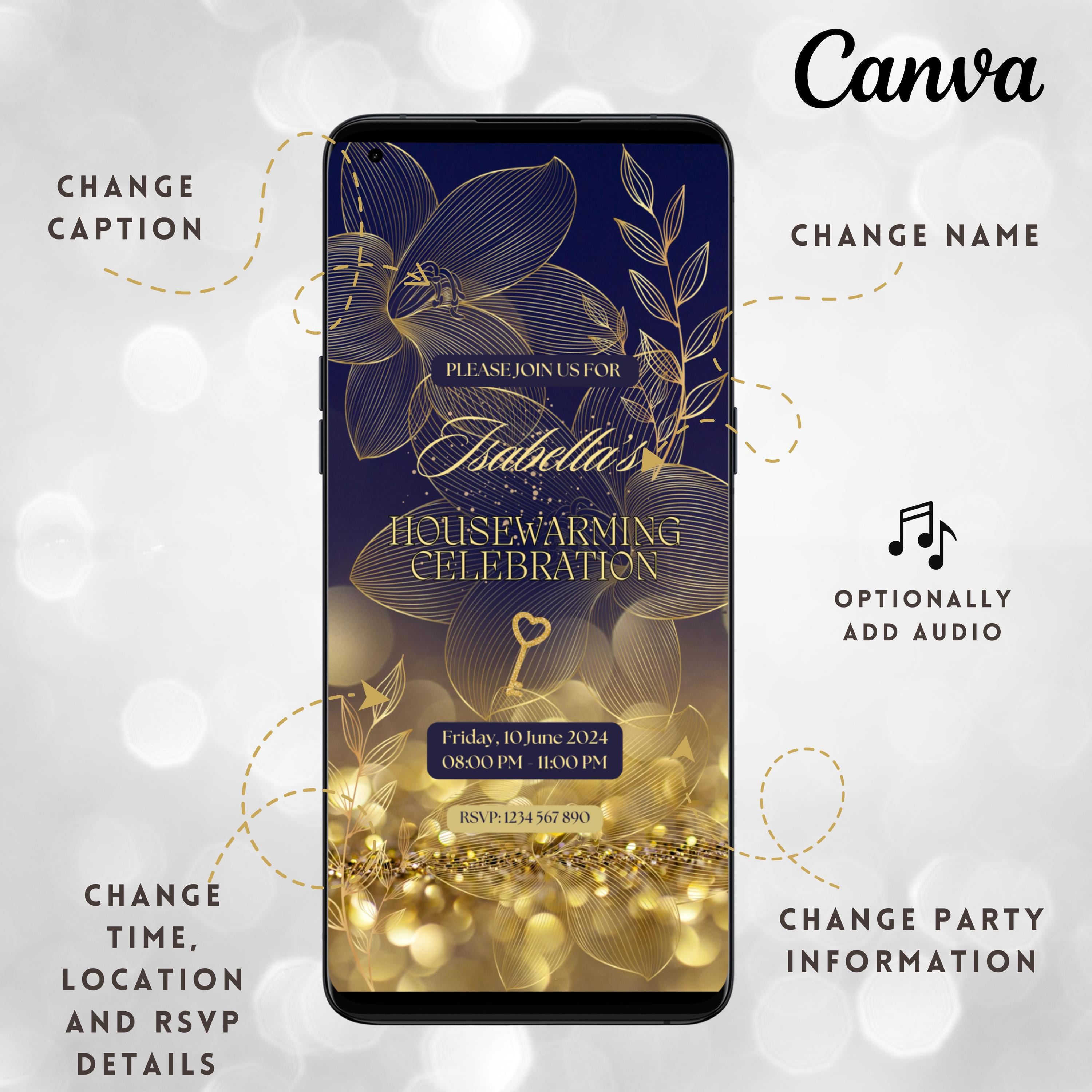 Housewarming Invitation Elegant Luxurious Digital Animated House ...