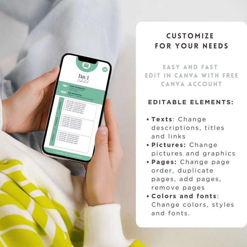Weekend Getaway Travel Itinerary Template Canva Trip Planner Mobile Honeymoon Itinerary Schedule Girls Trip Itinerary Three Day Vacation