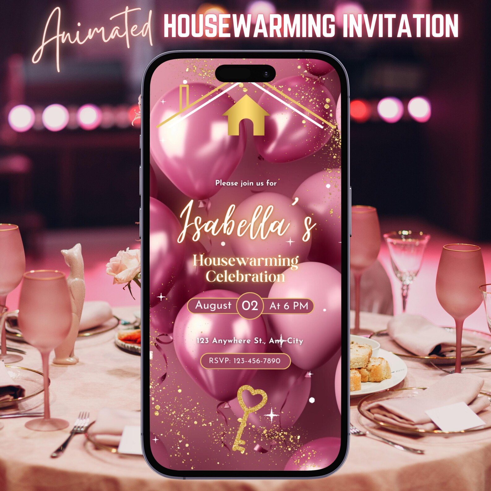 Housewarming Party Invitation Digital Animated House Warming Invite ...