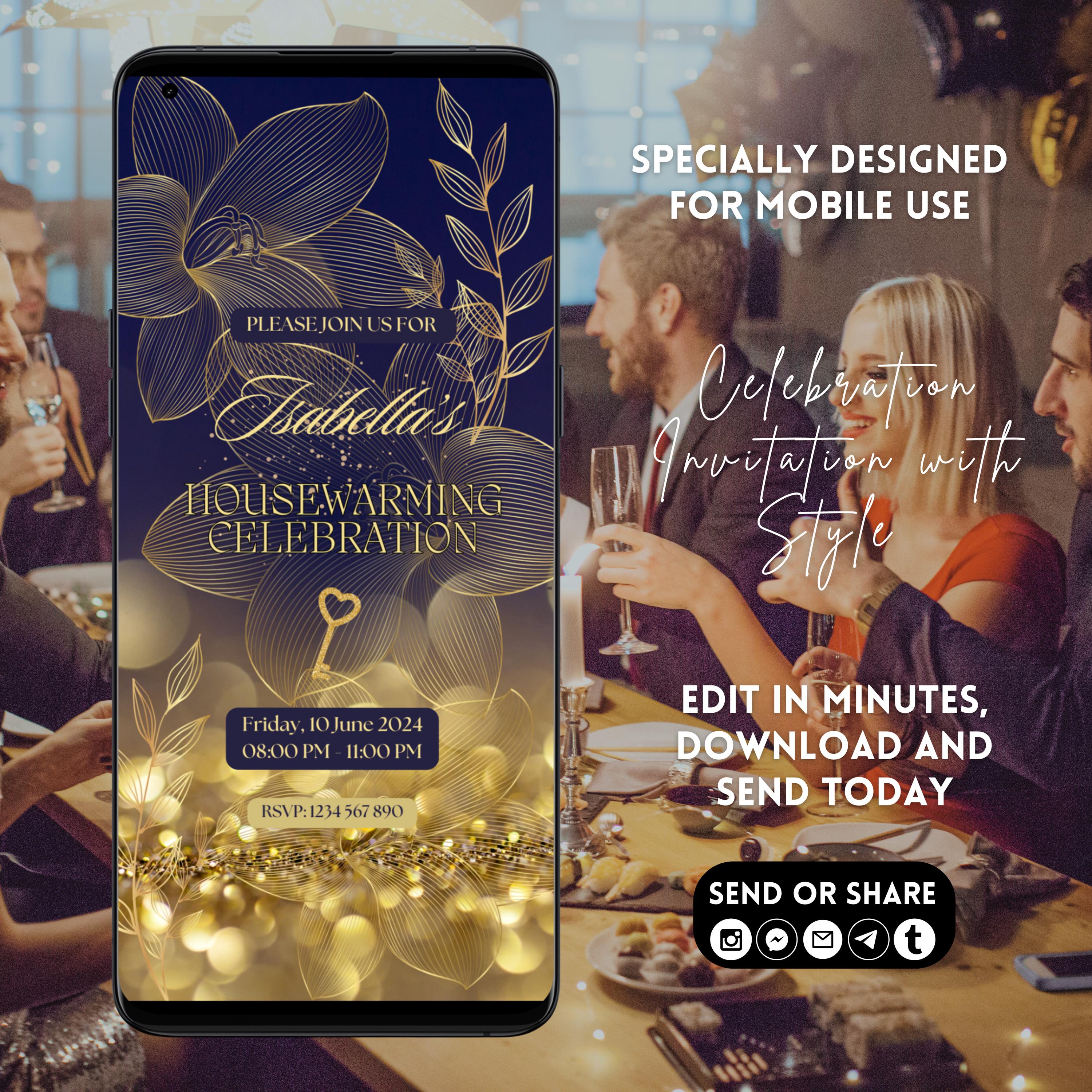 Housewarming Invitation Elegant Luxurious Digital Animated House ...