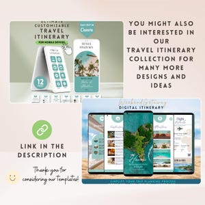 Weekend Getaway Travel Itinerary Template Canva Trip Planner Mobile Honeymoon Itinerary Schedule Girls Trip Itinerary Three Day Vacation