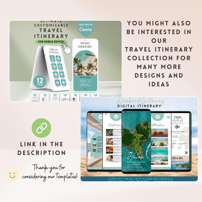 Weekend Getaway Travel Itinerary Template Canva Trip Planner Mobile Honeymoon Itinerary Schedule Girls Trip Itinerary Three Day Vacation