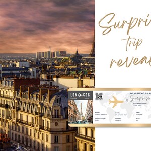 Surprise Trip Reveal Editable Boarding Pass Template Save The Date Boarding Invitation Surprise Ticket Rose Gold Plane Ticket Travel Gift