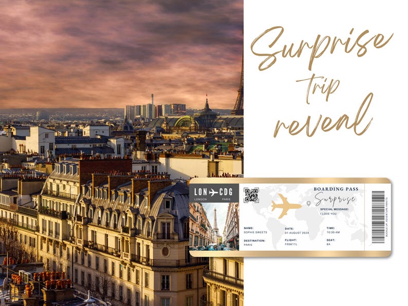 Surprise Trip Reveal Editable Boarding Pass Template Save The Date Boarding Invitation Surprise Ticket Rose Gold Plane Ticket Travel Gift