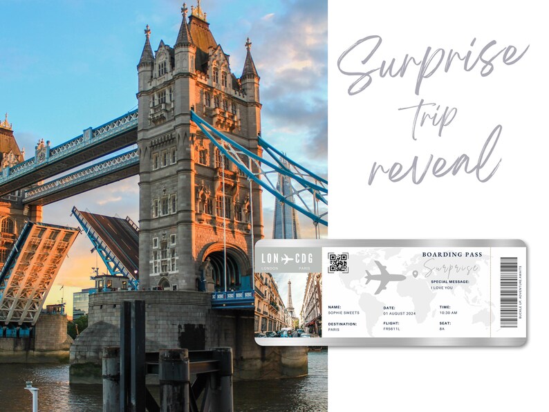 Surprise Trip Reveal Editable Boarding Pass Template Save The Date Boarding Invitation Surprise Ticket Rose Gold Plane Ticket Travel Gift