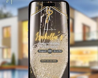 Housewarming Party Invitation Digital Animated House Warming Invite New Home Evite Editable Canva Template Housewarming Invite Home Owners