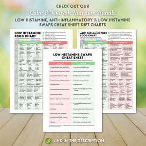 Low Histamine Food Chart Printable Foods List for Histamine Intolerance, Diet Guide Instant Digital Download Food Guide Nutrition Poster