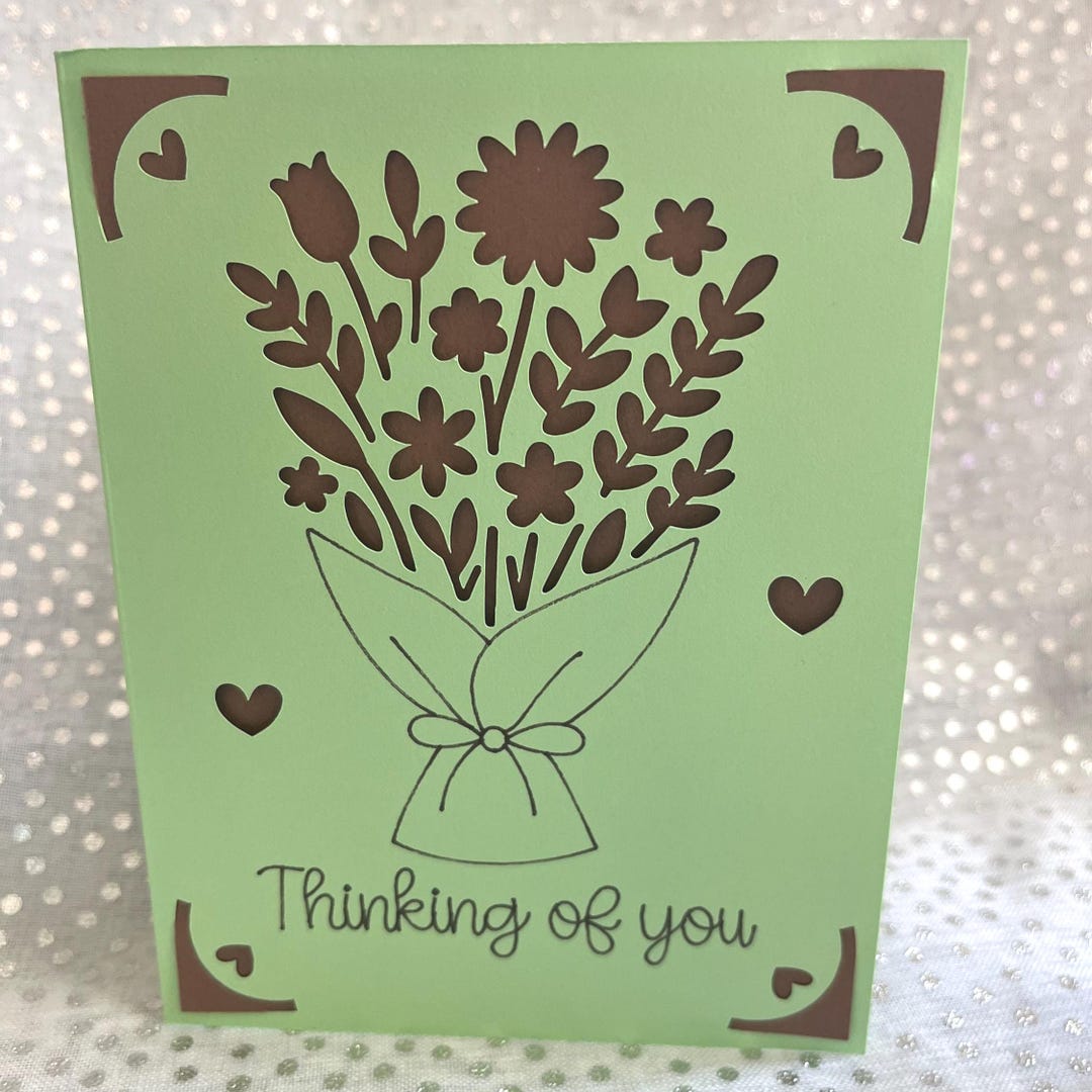 Thinking of You Bouquet Card - Etsy