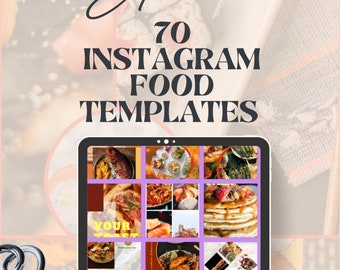 Editable Food Instagram Templates - 70 Pages for Stunning Restaurant Menus!
