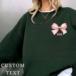 Auntie Godmother Bestie Sweatshirt, Auntie Shirt, Godmama Sweater,  Godparent Sweater, Aunt Gift, Godmother Gifts,  Gift for  tia ,pink bow