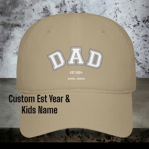 Custom Kids Name Dad Hat Personalized Dad Gift, custom dad cap, Dad and Kids Trucker Hat, Dad Hat Fathers Day Hat, dad grandpa baseball cap