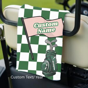 Custom Golf Towel Womens Golf Gift Ladies Golf Pink Golf Accessories Personalized Birthday Gift Golfing Girl Gift Golf Buddy Gift Golf Club