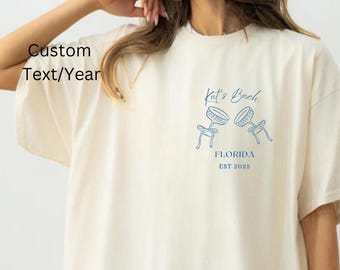 Merchandising de lujo personalizado para despedidas de soltera, despedidas de soltera en Charleston, sudadera de cuello redondo con nombre personalizado, club de cócteles sociales, regalos para fiestas nupciales y bodas
