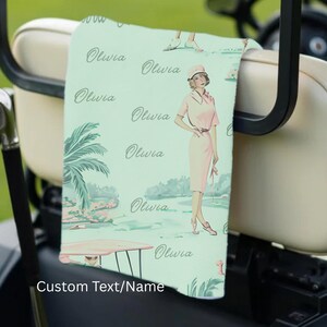 Custom Golf Towel Womens Golf Gift Ladies Golf Pink Golf Accessories Personalized Birthday Gift Golfing Girl Gift Golf Buddy Gift Golf Club