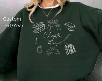 Chapter 30 1995 Sweatshirts For Women, Vintage 30th Birthday Year Number Sweater, Trendy 30th Milestone Best Friend 30 Bday Shirt For Her