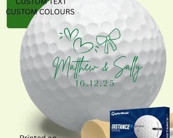 Personalized Wedding Golf Ball Favors , Custom Wedding Crest, Wedding Monogram Wedding Custom Golf Ball, wedding favors printed Golf  Balls