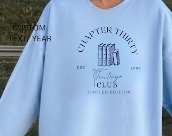 Chapter 30 1995 Sweatshirts For Women, Vintage 30th Birthday Year Number Sweater, Trendy 30th Milestone Best Friend 30 Bday Shirt For Her