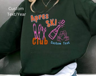 Ski Sweatshirt, Apres Ski Sweatshirt, Skiing Sweatshirt, Retro Ski Shirt, Winter Shirt,  Ski Club Sweater for Women Retro Lodge Pullover