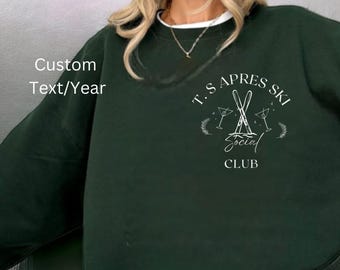 Ski Sweatshirt, Apres Ski Sweatshirt, Skiing Sweatshirt, Retro Ski Shirt, Winter Shirt,  Ski Club Sweater for Women Retro Lodge Pullover
