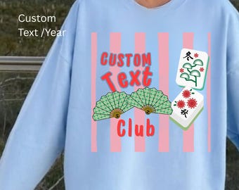 Mahjong Social Club Shirt Custom , Mahjong Shirt, Funny Mahjong gift, Mahjong clothing, Mahj Shirt, personalized shirts sweatshirt trendy
